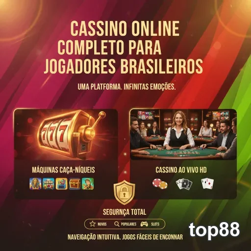 Ilustração de Experimente o Cassino Online top88 com Slots e VIP exclusivos